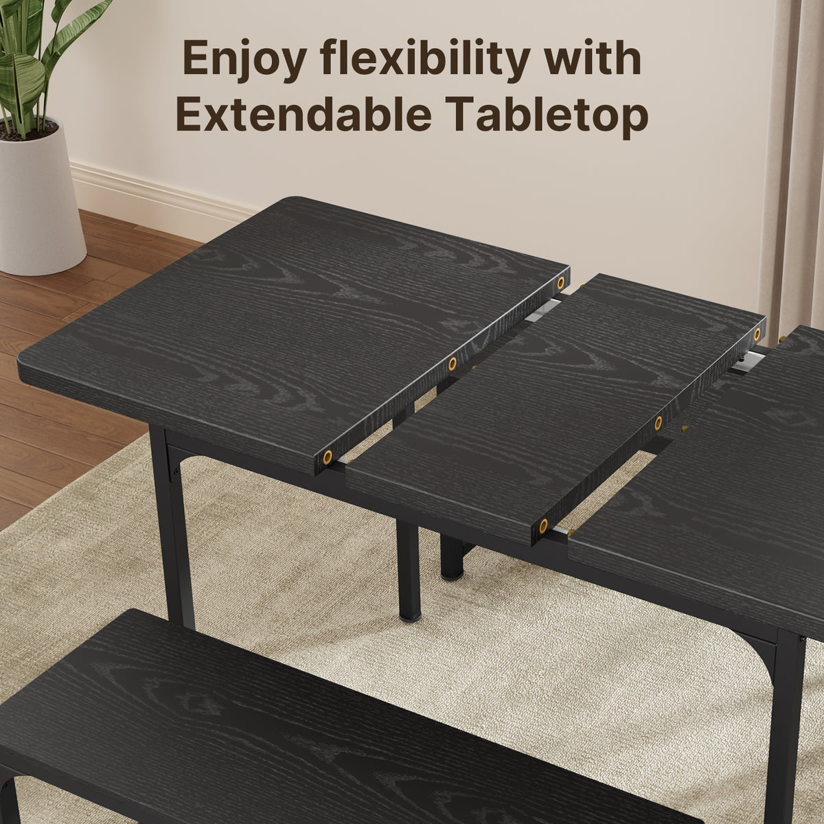Extendable Dining Table Set Gizoon