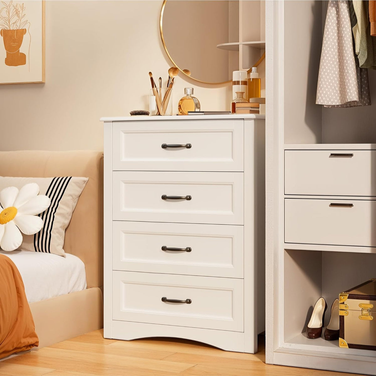 4 Drawer Dresser Chest of Drawers for Bedroom – Gizoon