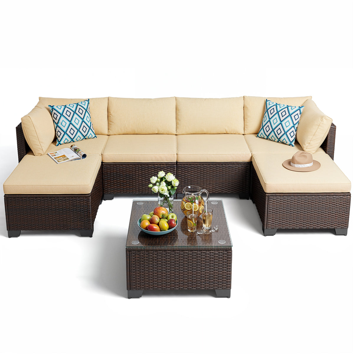 Gizoon 7 Piece Patio Furniture Set
