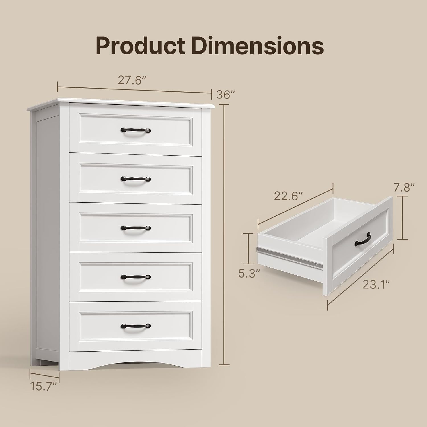 5 Drawer Dresser