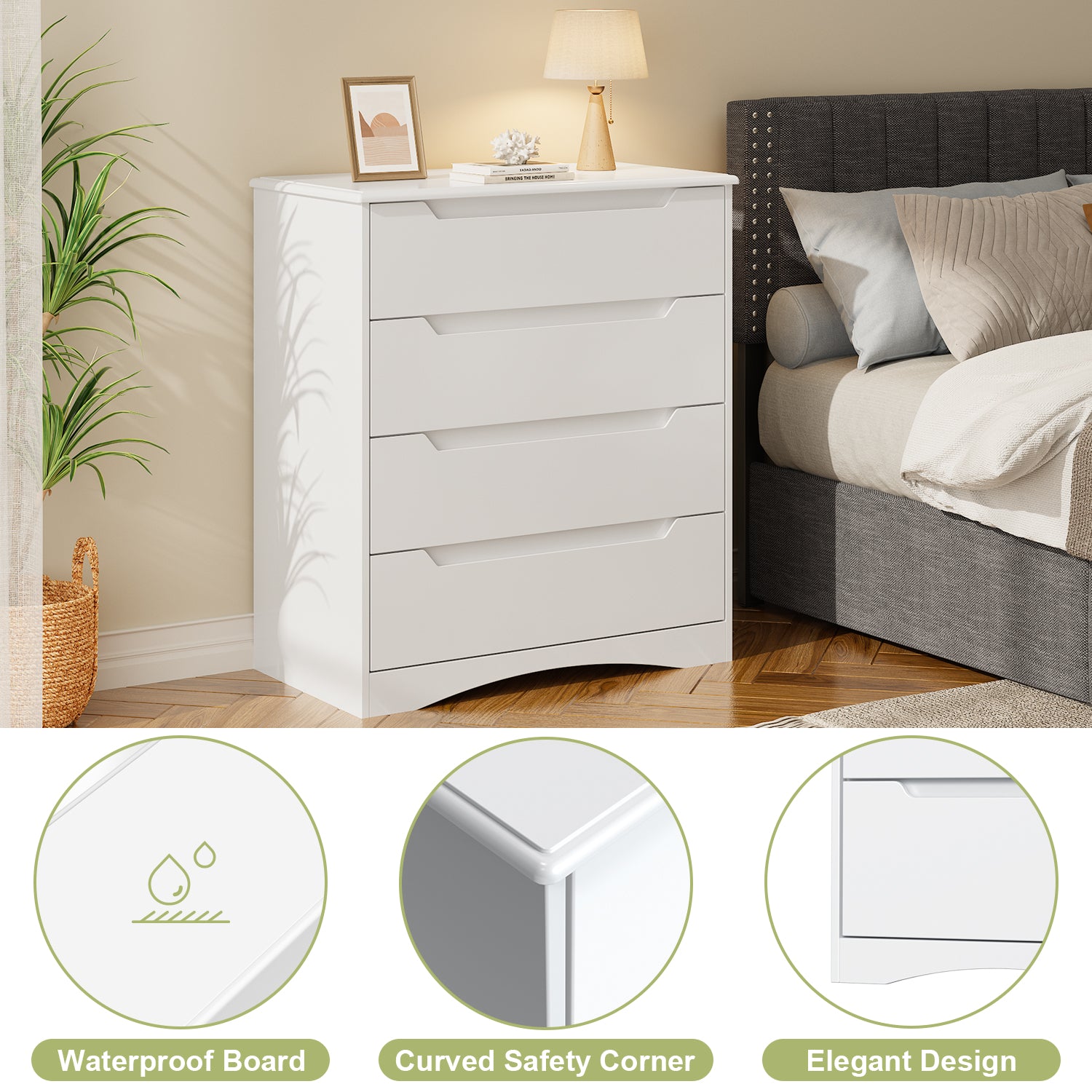 4 Drawer Dresser for bedroom – Gizoon 4 Drawer Dresser for bedroom – Gizoon