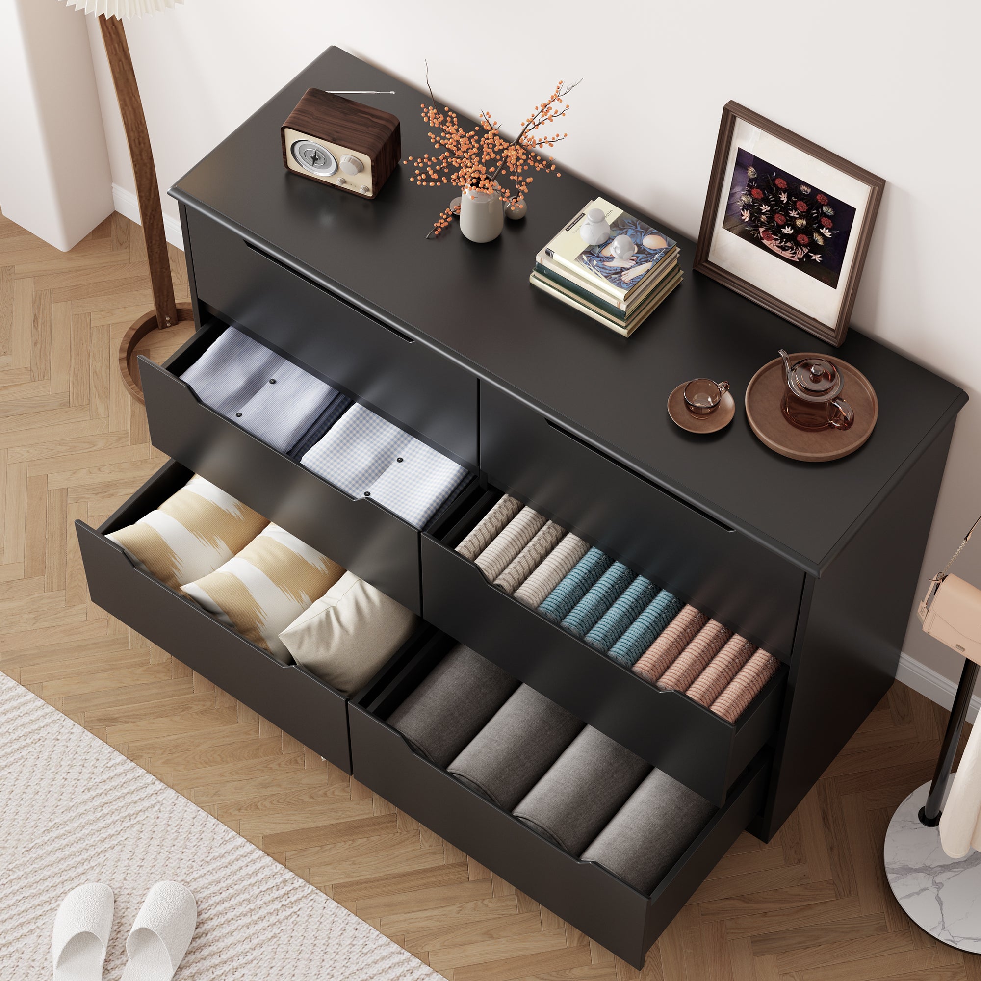 Gizoon 6 Drawer Dresser for Bedroom