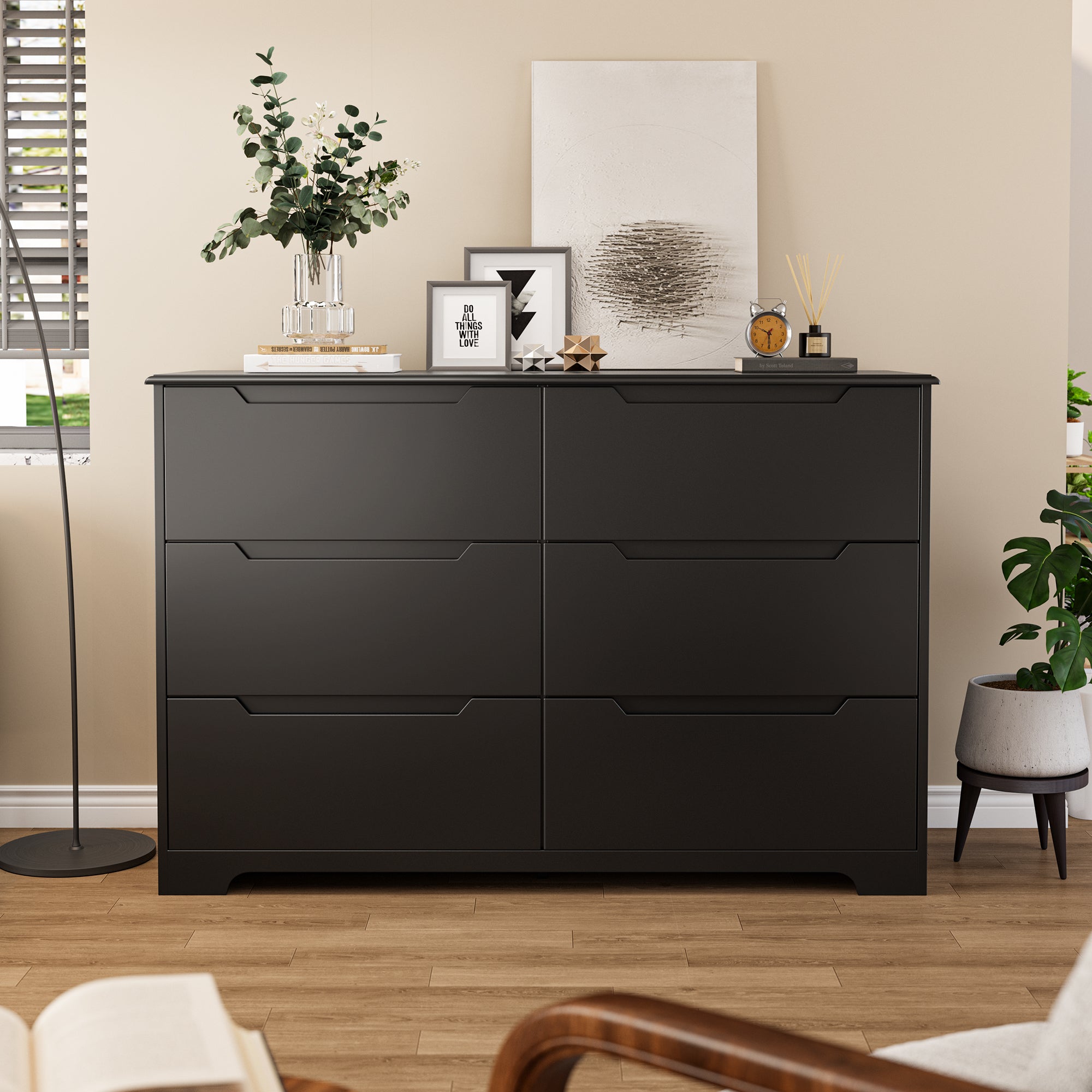 Gizoon 6 Drawer Dresser for Bedroom