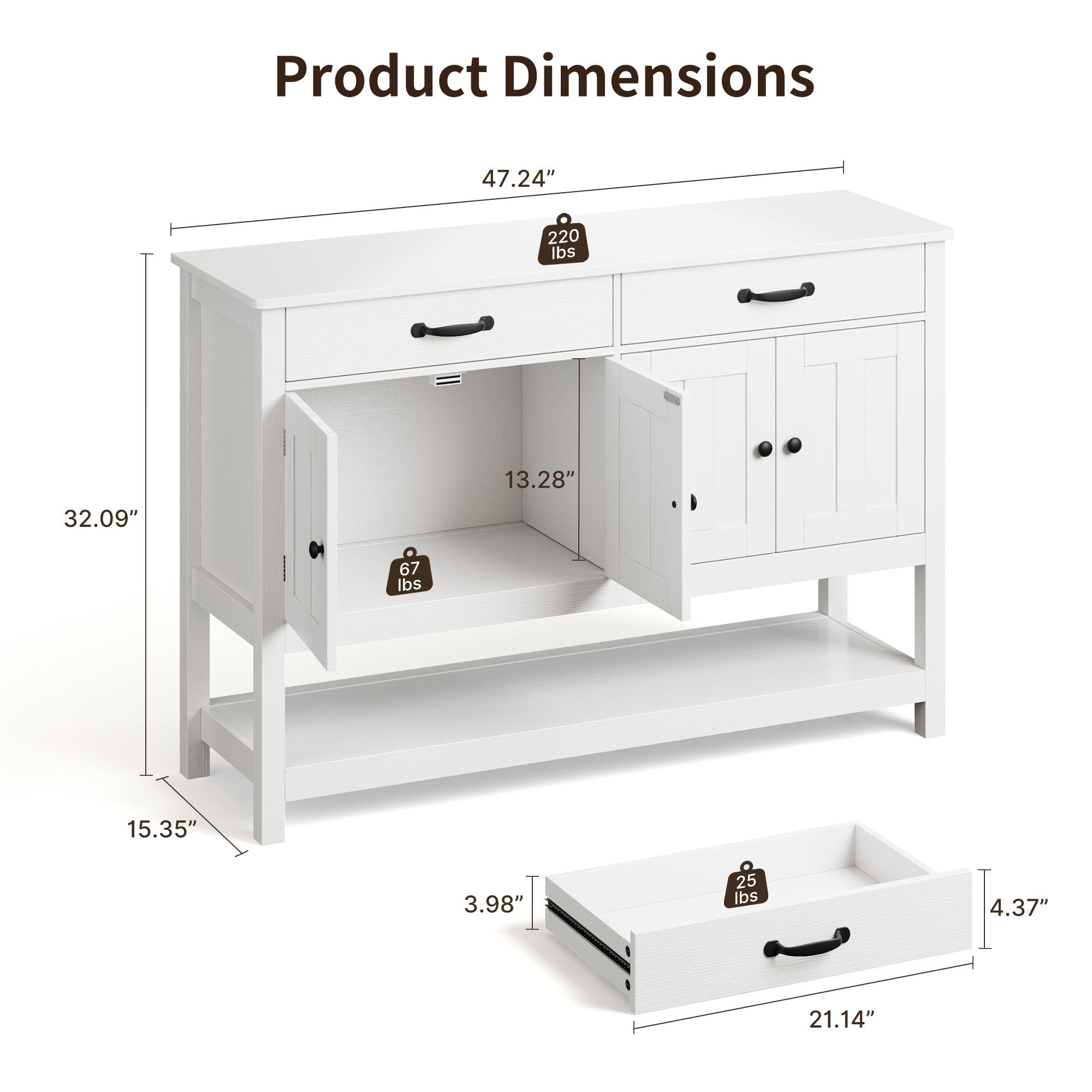 Buffet Sideboard Cabinet with Storage – Gizoon