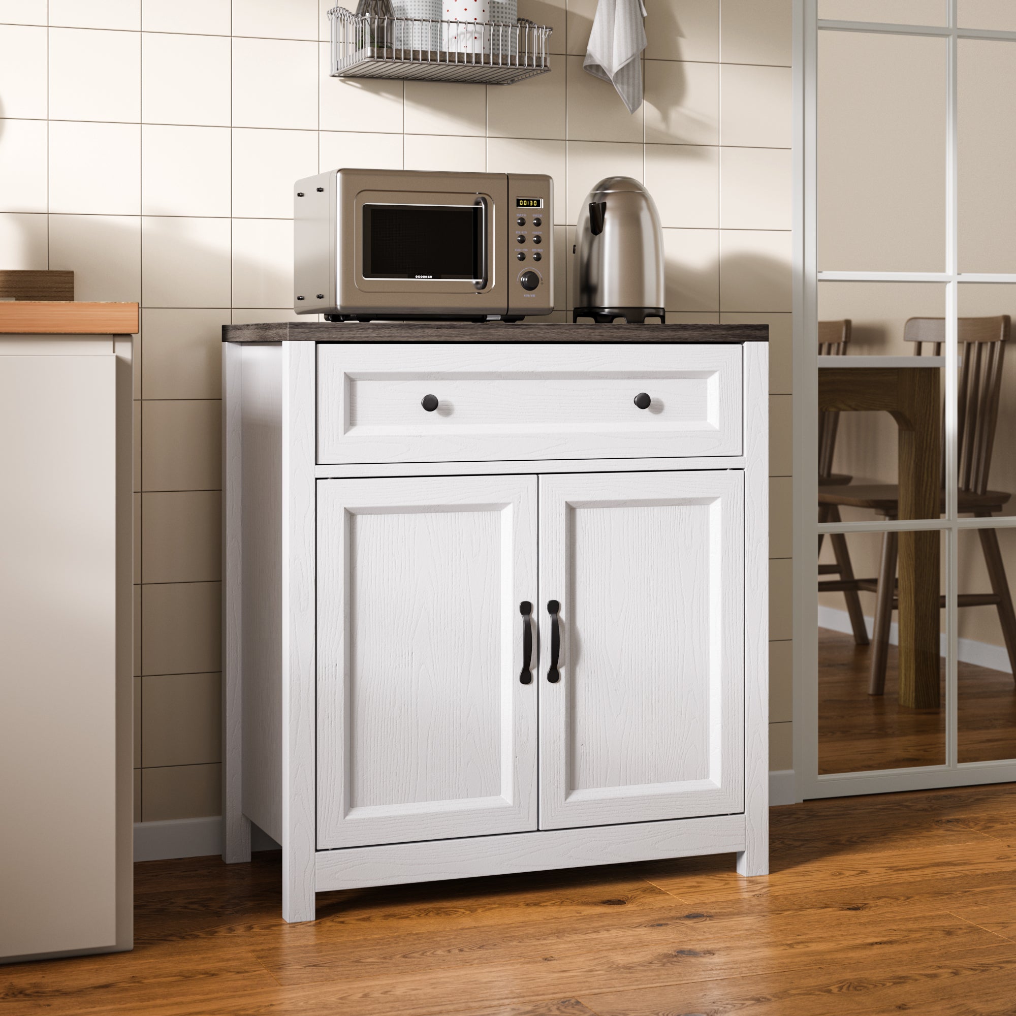 Kitchen Storage Cabinet with Adjustable Shelf