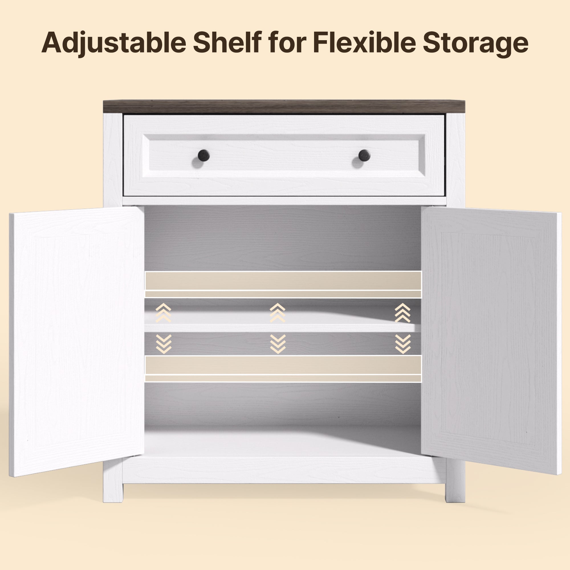 Kitchen Storage Cabinet with Adjustable Shelf