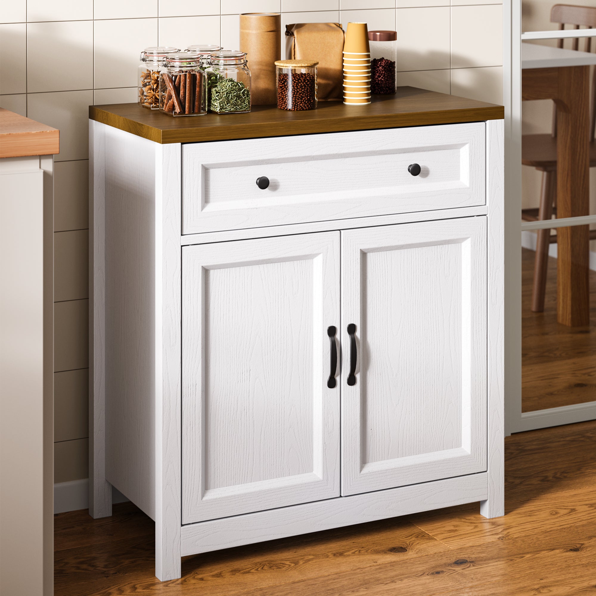 Kitchen Storage Cabinet with Adjustable Shelf