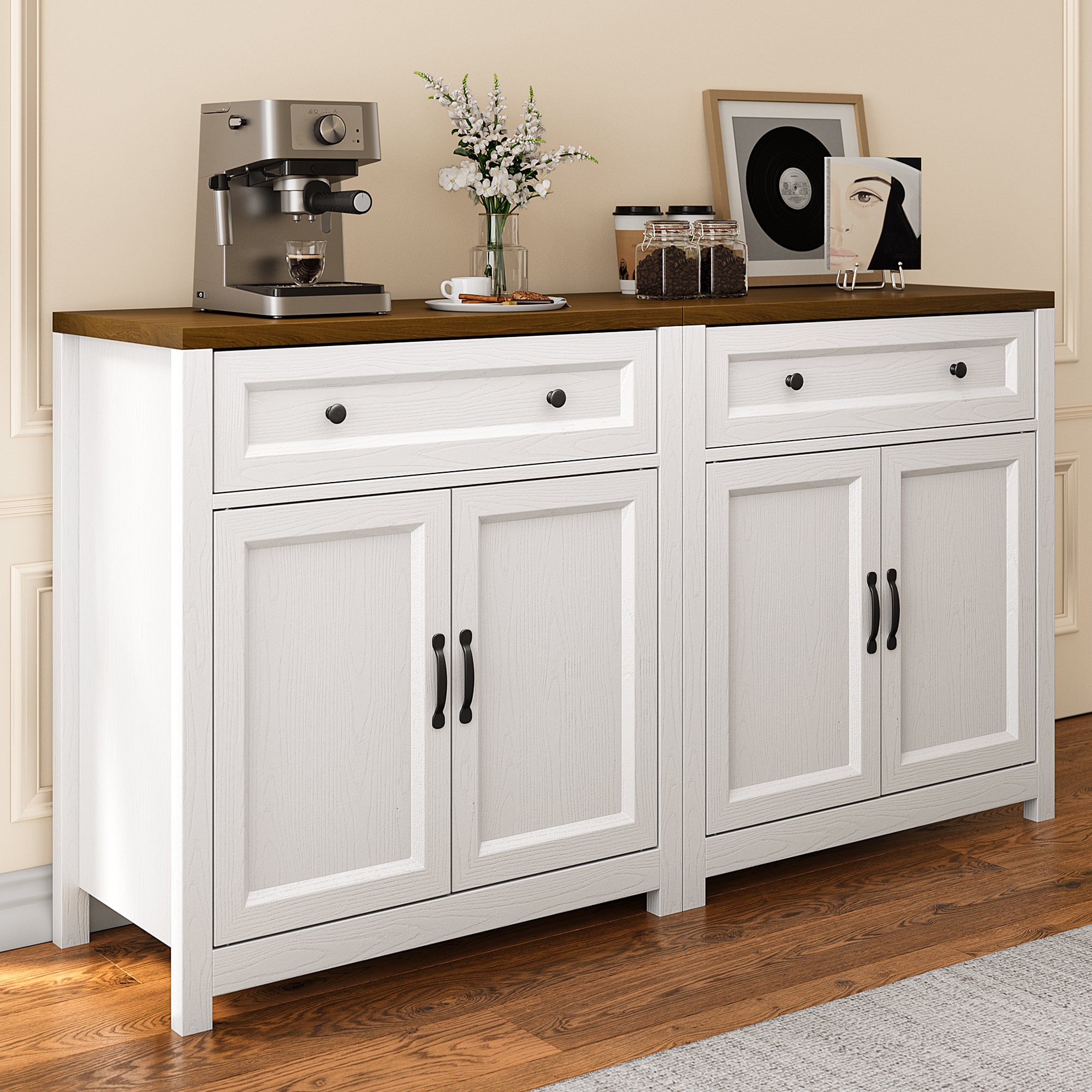 Kitchen Storage Cabinet with Adjustable Shelf