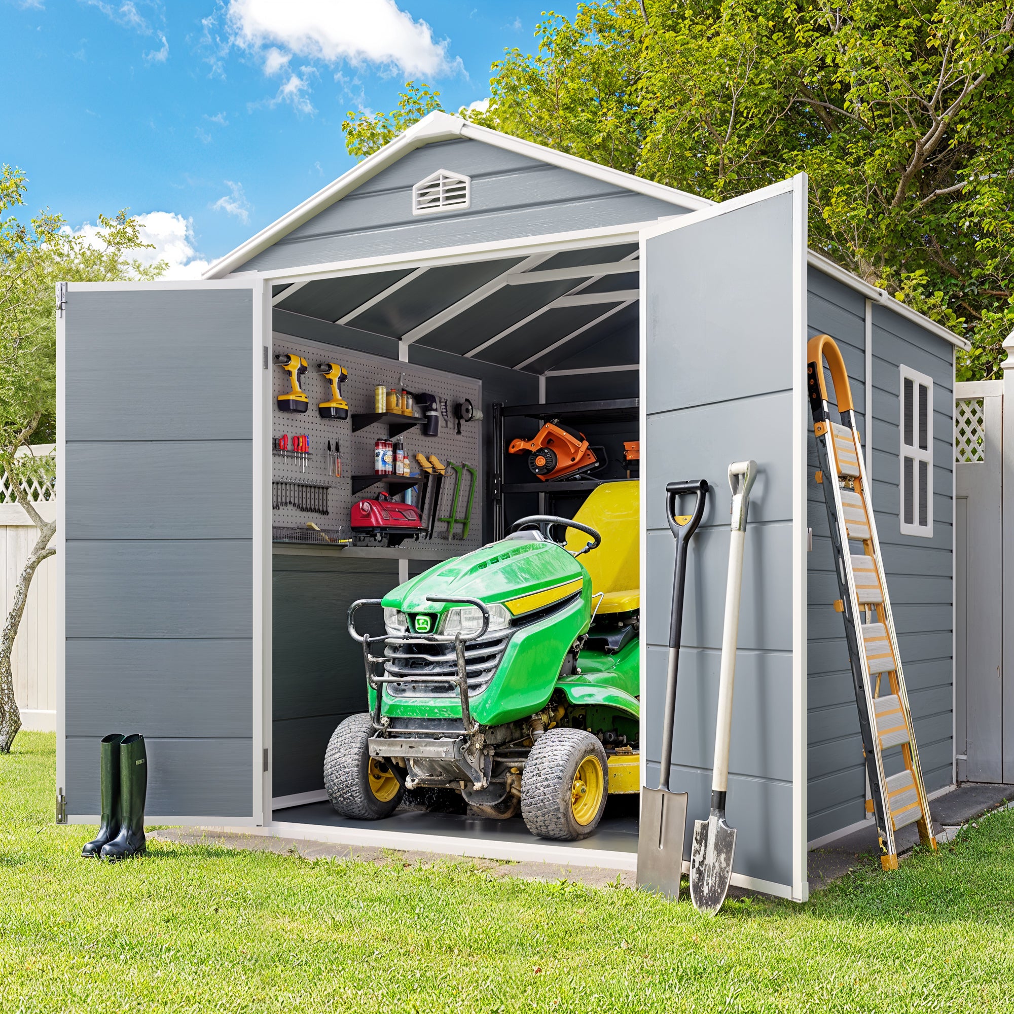 Gizoon 8x6 FT Outdoor Storage Shed with Floor