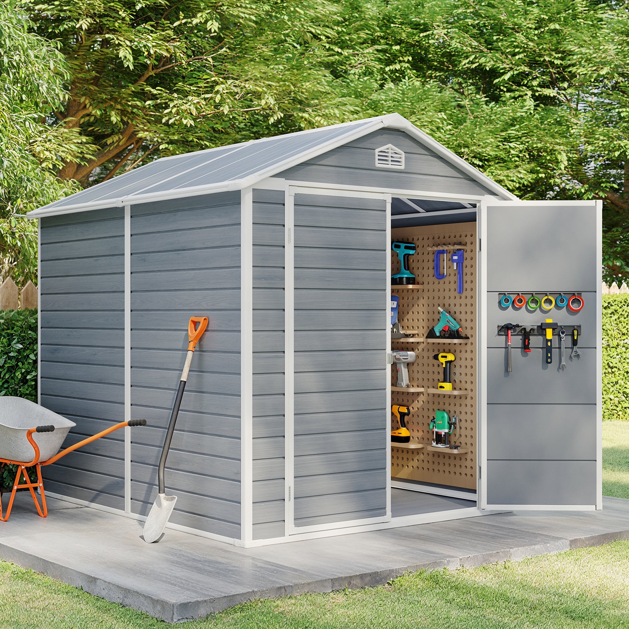 Gizoon 8x6 FT Outdoor Storage Shed with Floor