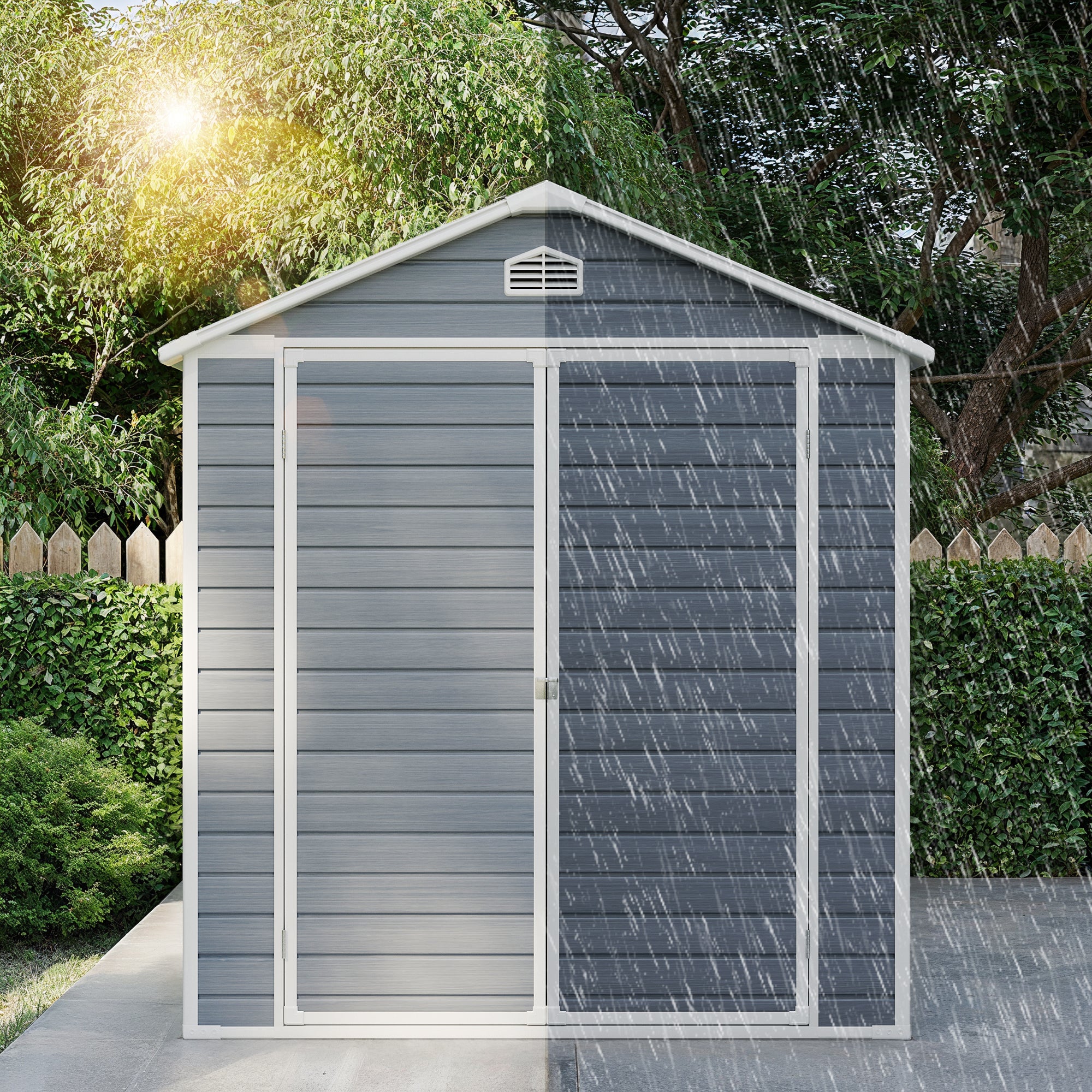 Gizoon 8x6 FT Outdoor Storage Shed with Floor