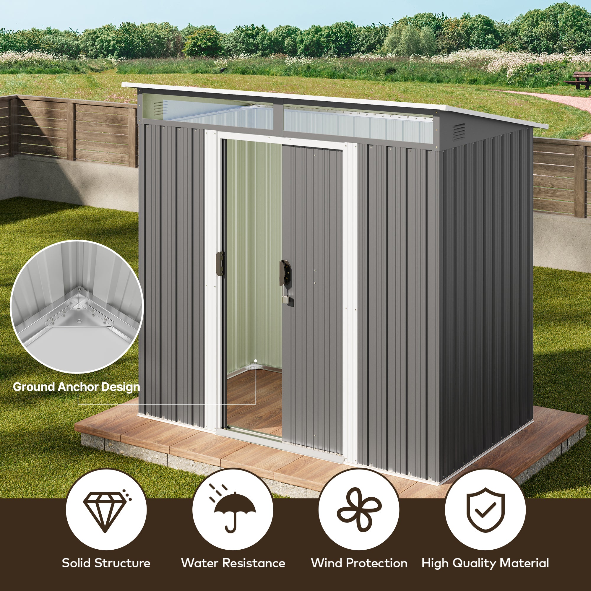 6 X 4 Storage Shed With Windows Gizoon 6-x-4-storage-shed-with-windows-gizoon
