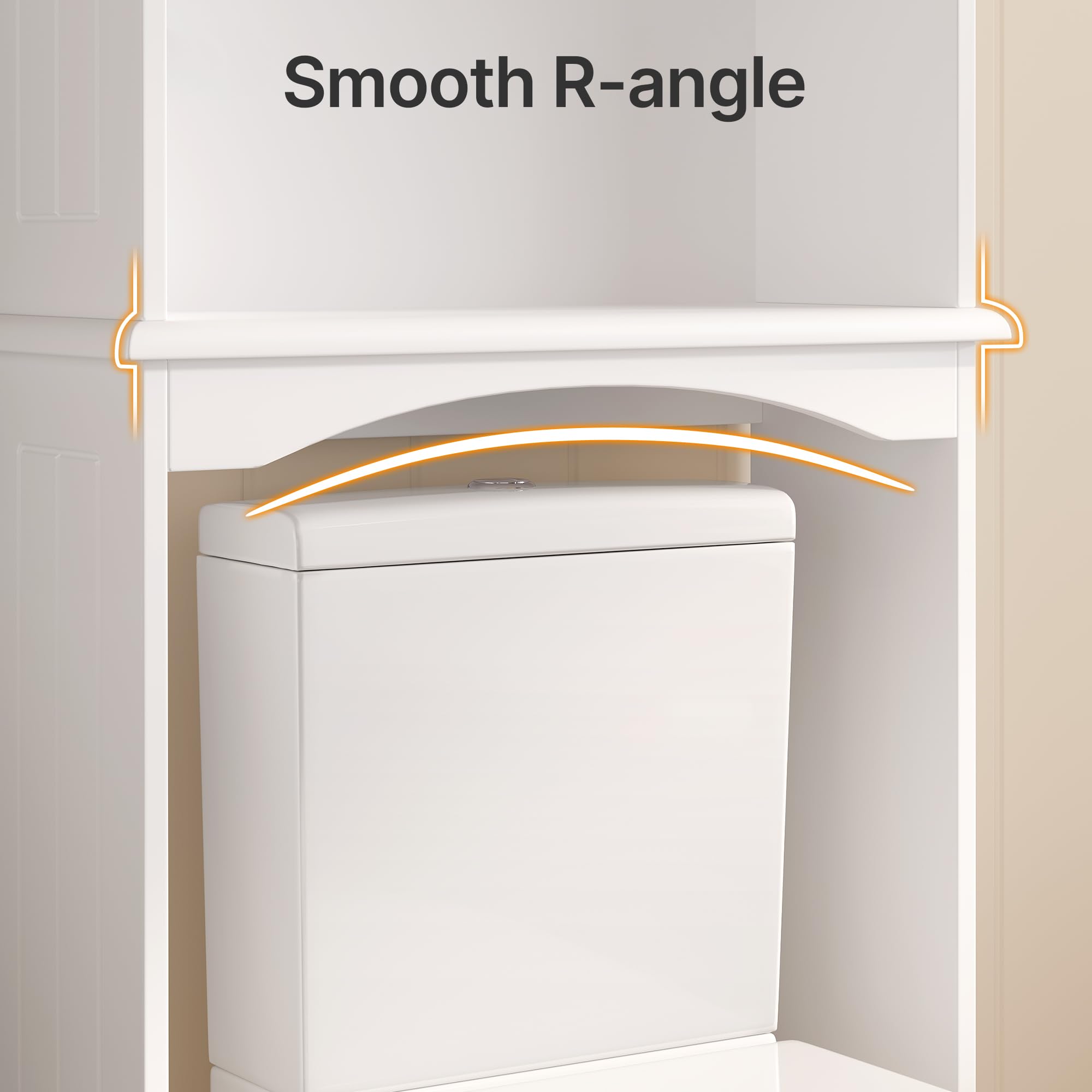 Gizoon Over The Toilet Storage Cabinet, Over Toilet Bathroom Organizer, Bathroom Storage Cabinet with Adjustable Shelf, Anti-Tip Device, Freestanding Space Saver Over The Toilet Shelf